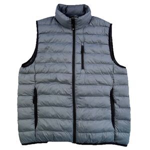 32 Degrees Heat Puffer Vest Men's M Gray Quilted Outdoors Lightweight Nylon